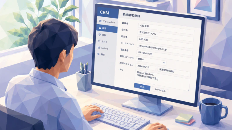 Salesforce/CRMの「即時アップデート」代行のイメージ
