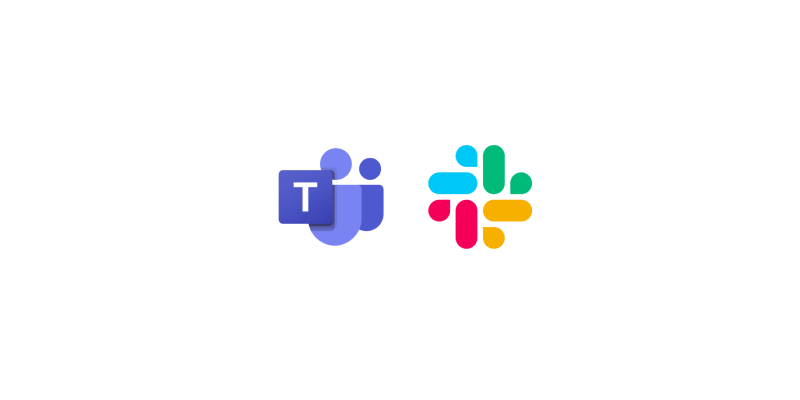 Microsoft Teams、Slackのロゴ
